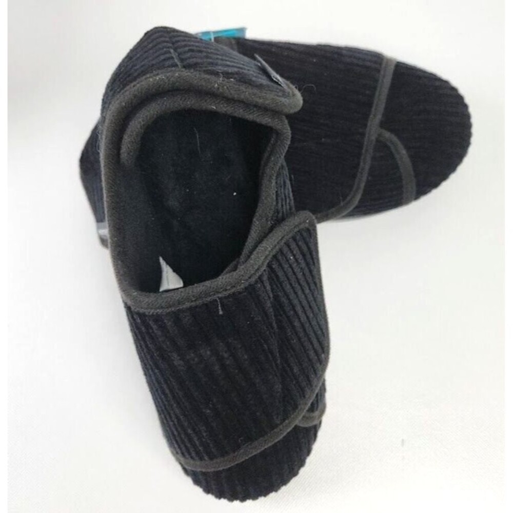 Women’s Corduroy Diabetic Slippers Adjustable Hook & Loop Wide Fit Swollen - Picture 10 of 14